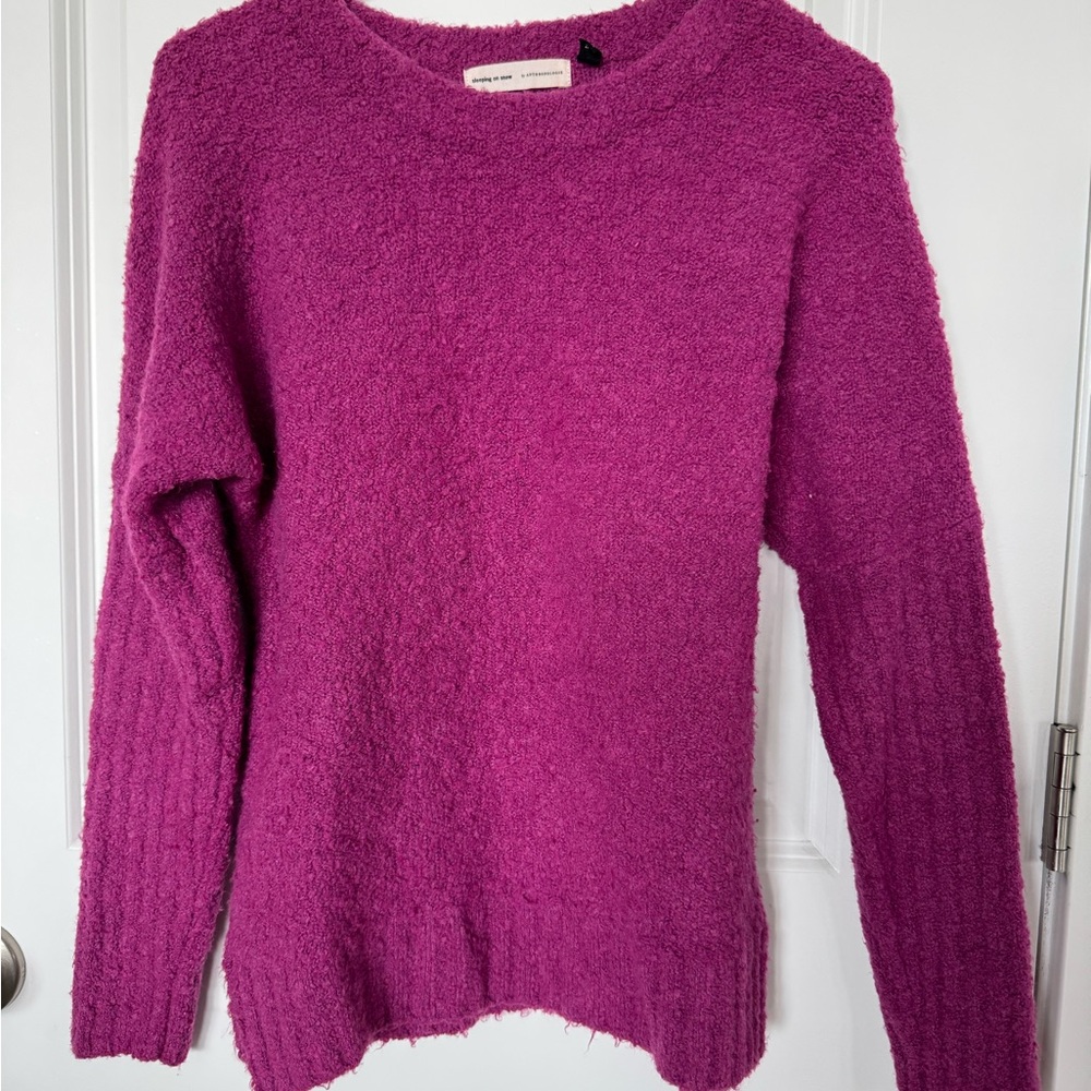 Anthropologie XXS Magenta Wool Sweater